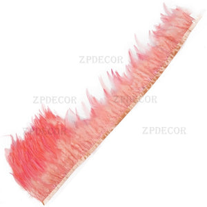 Wholesale 10 yard/long 12-15 cm wide rooster feather DIY jewelry feather cloth belt dance decoration